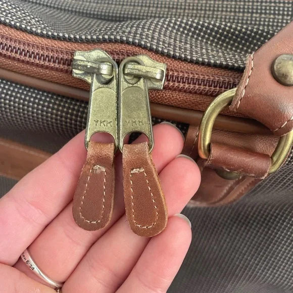 Coach TRAVELWEAVE Duffel 0565 Made in USA 1995 Leather Trim, Brass Hardware YKK - Picture 6 of 16